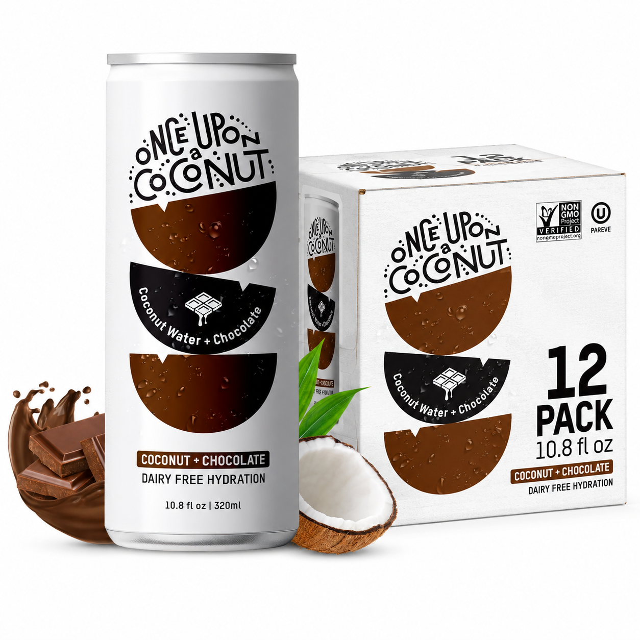 Premium Coconut Water + Chocolate  – Once Upon a Coconut – 12 Pack