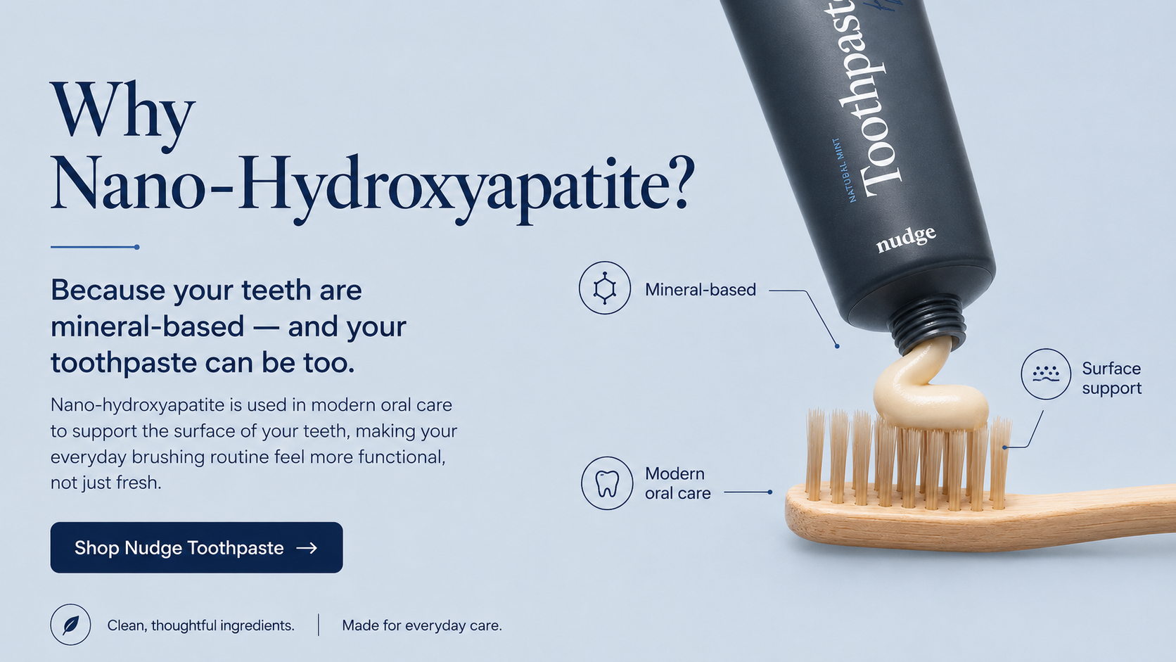 Nudge Fluoride Free, Nano Hydroxyapatite Toothpaste