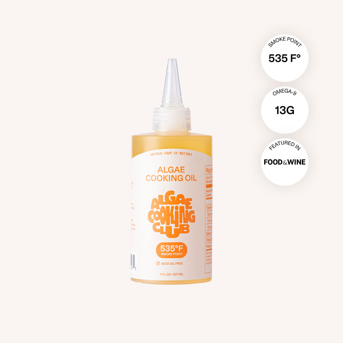 Algae Cooking Club – Algae Cooking Oil, Chef Squeeze Bottle – 7 fl oz (207 mL)