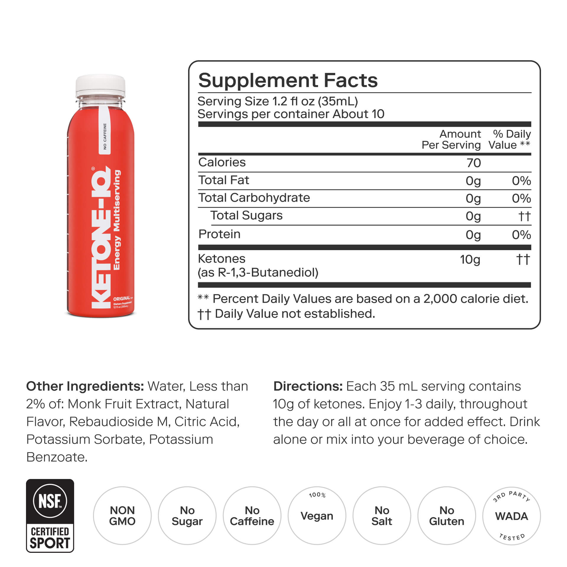Ketone-IQ No Caffeine Multiserving 3-Pack