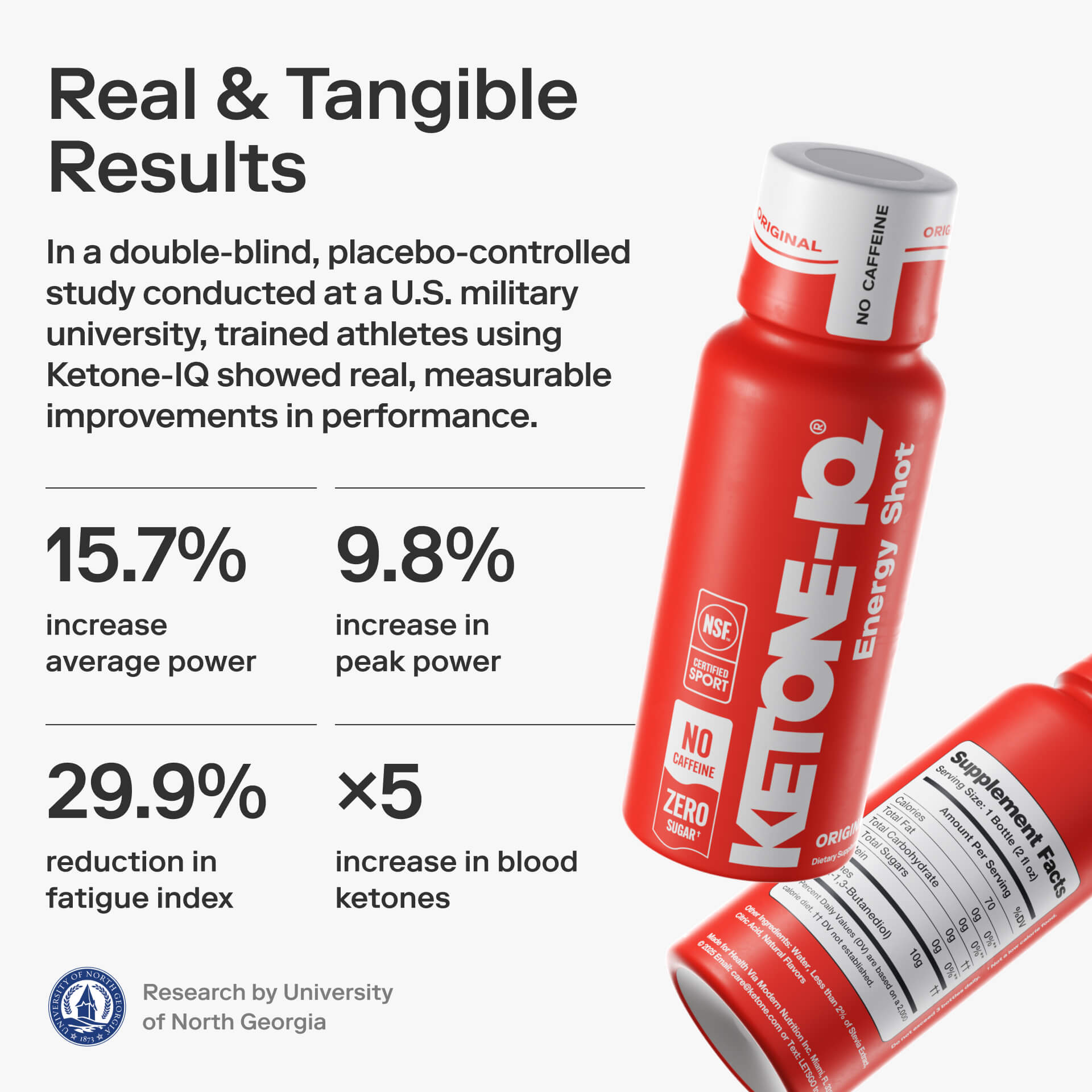 Ketone-IQ Caffeine-Free Shot, Original, 6 Bottles, 2 fl oz (59 ml) Each
