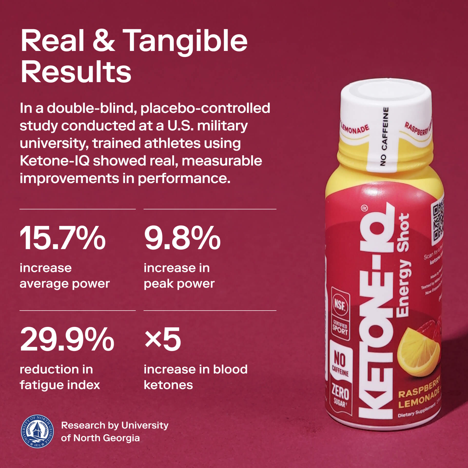 Ketone-IQ Caffeine-Free Shot, Raspberry Lemonade, 6 Bottles, 2 fl oz (59 ml) Each