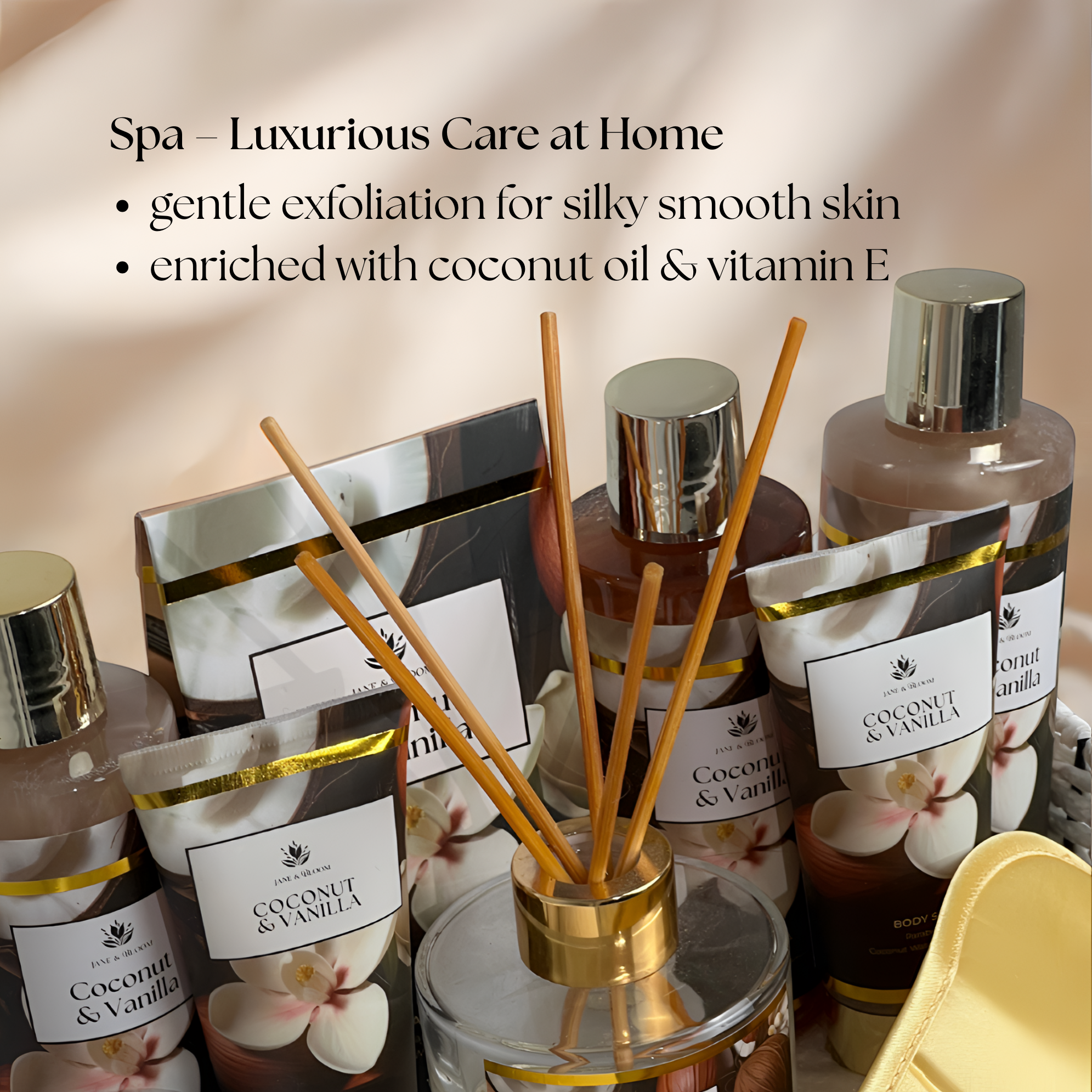 Panier Cadeau de Luxe pour Spa Coco & Vanille