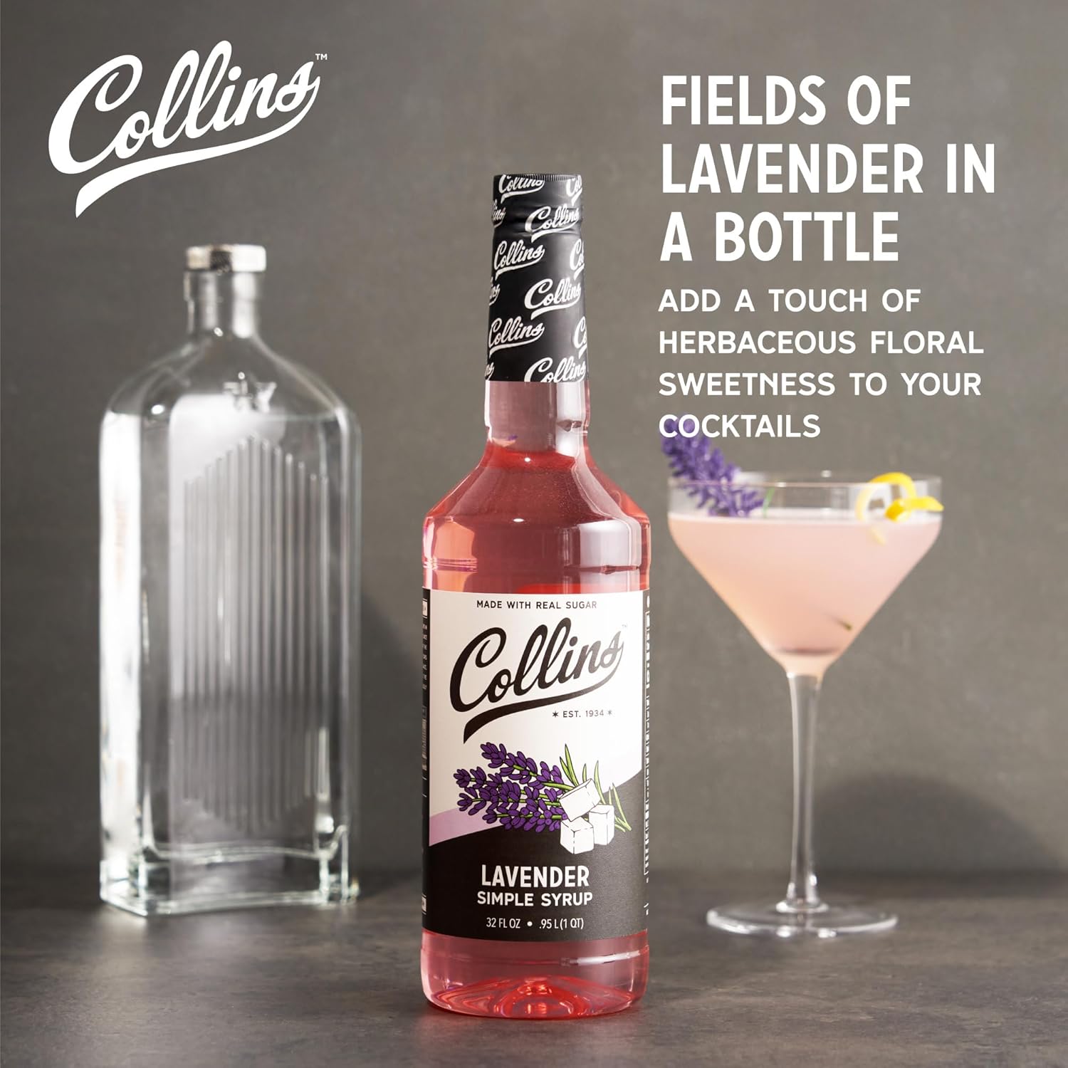 Collins Lavender Simple Syrup — 32 oz