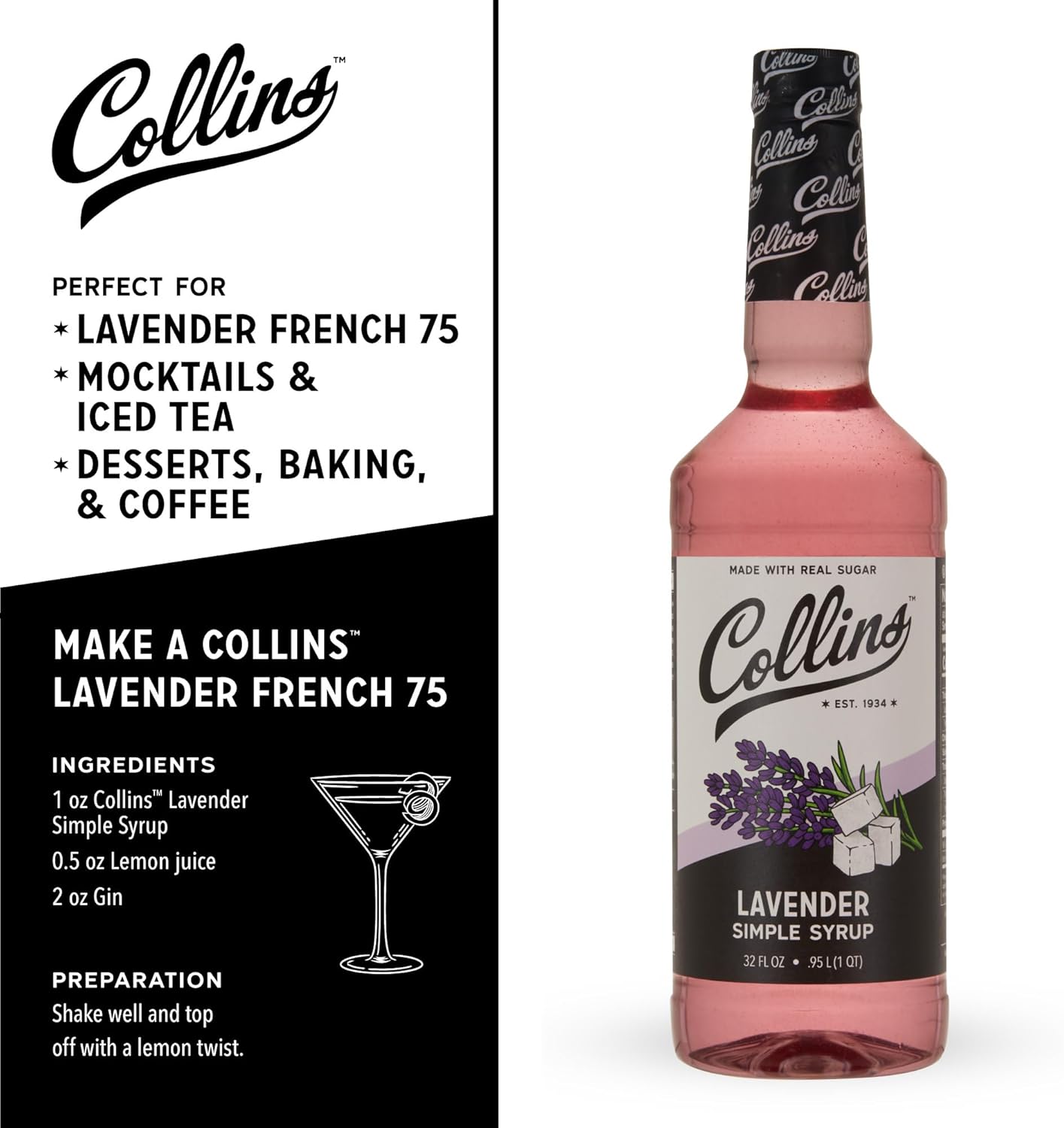 Collins Lavender Simple Syrup — 32 oz