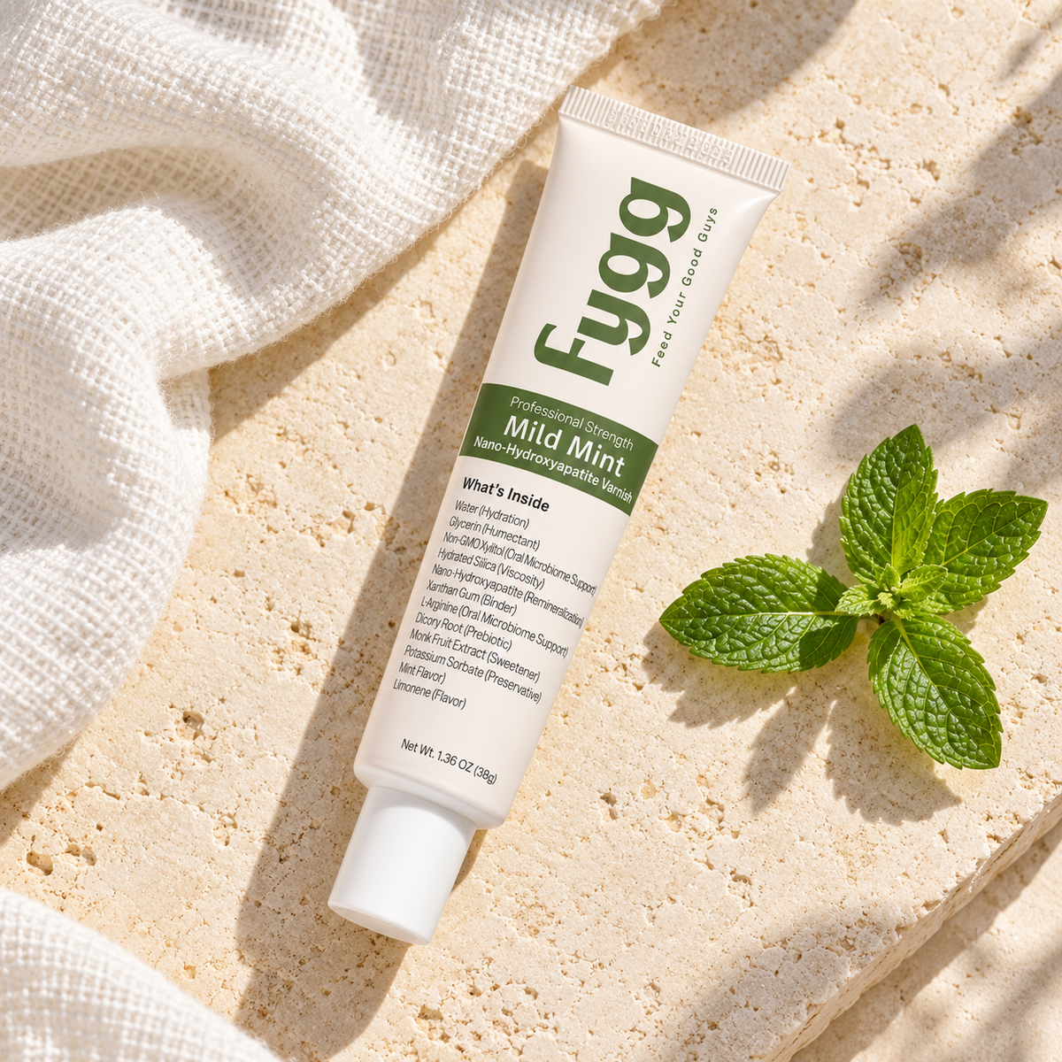 FYGG – Nano-Hydroxyapatite Remineralizing Varnish, Pro Strength – Mild Mint 1.36 oz / 38 g