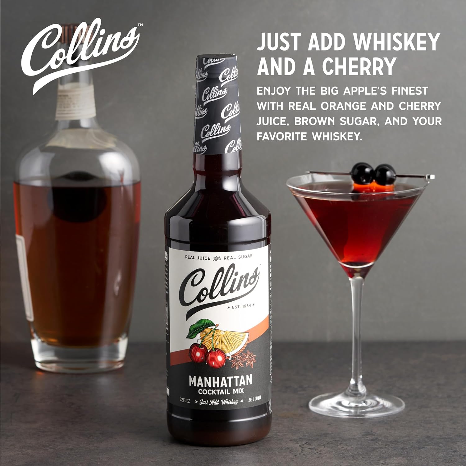 Collins Old Fashioned Cocktail Mix — 32 oz