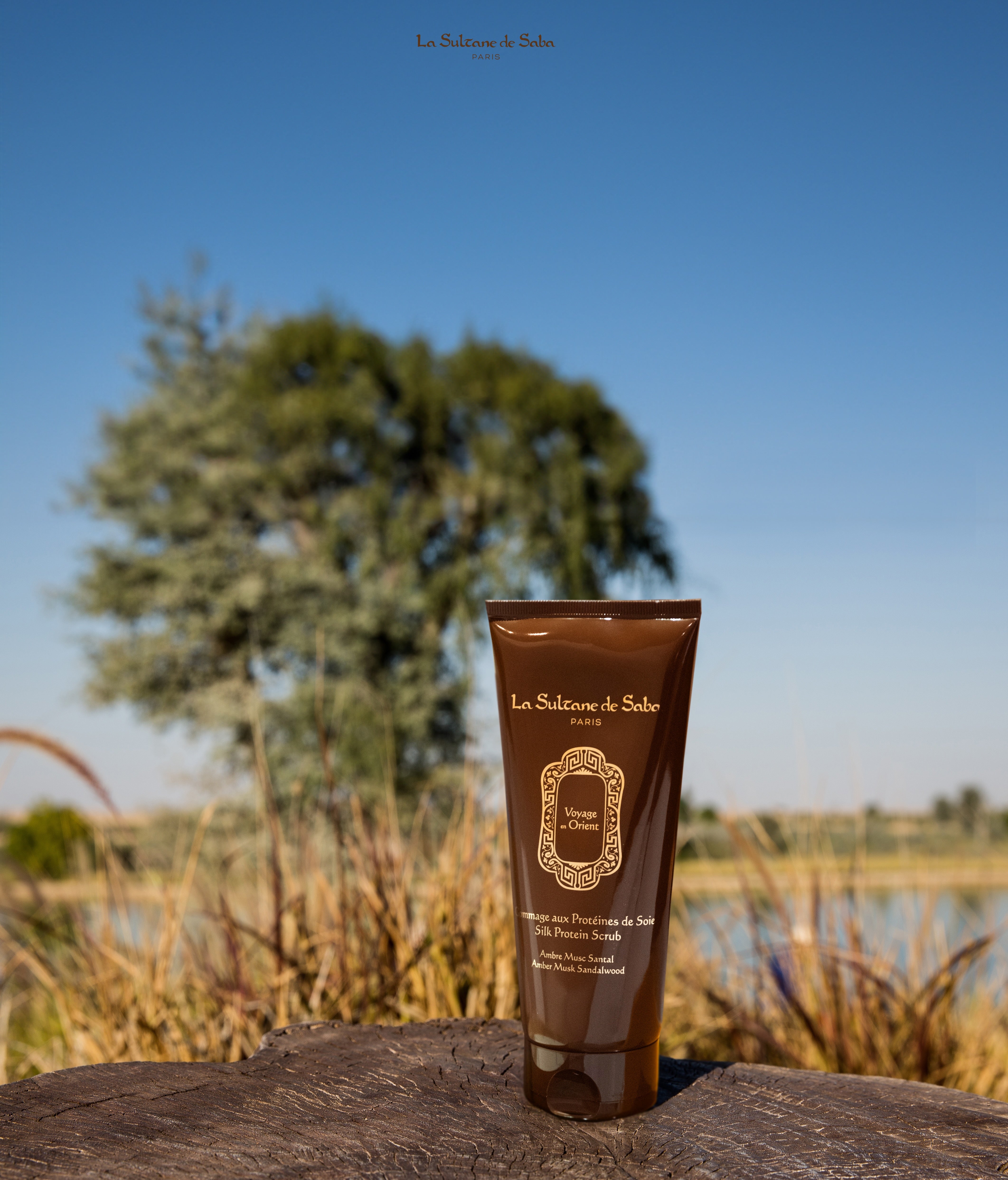 Silk Protein Scrub -  Amber, Musk & Sandalwood – Journey to the Orient