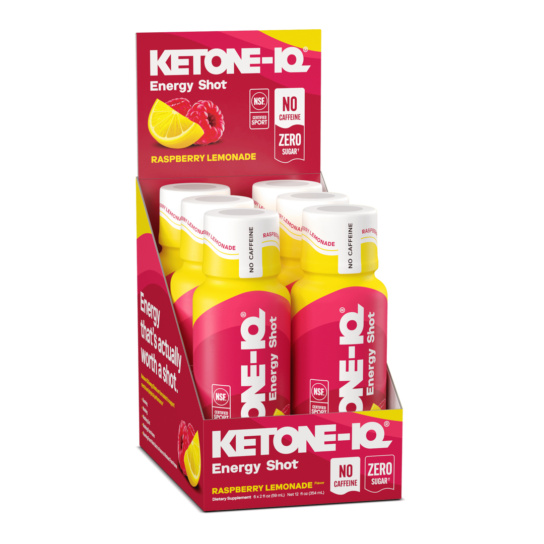 Ketone-IQ Caffeine-Free Shot, Raspberry Lemonade, 6 Bottles, 2 fl oz (59 ml) Each