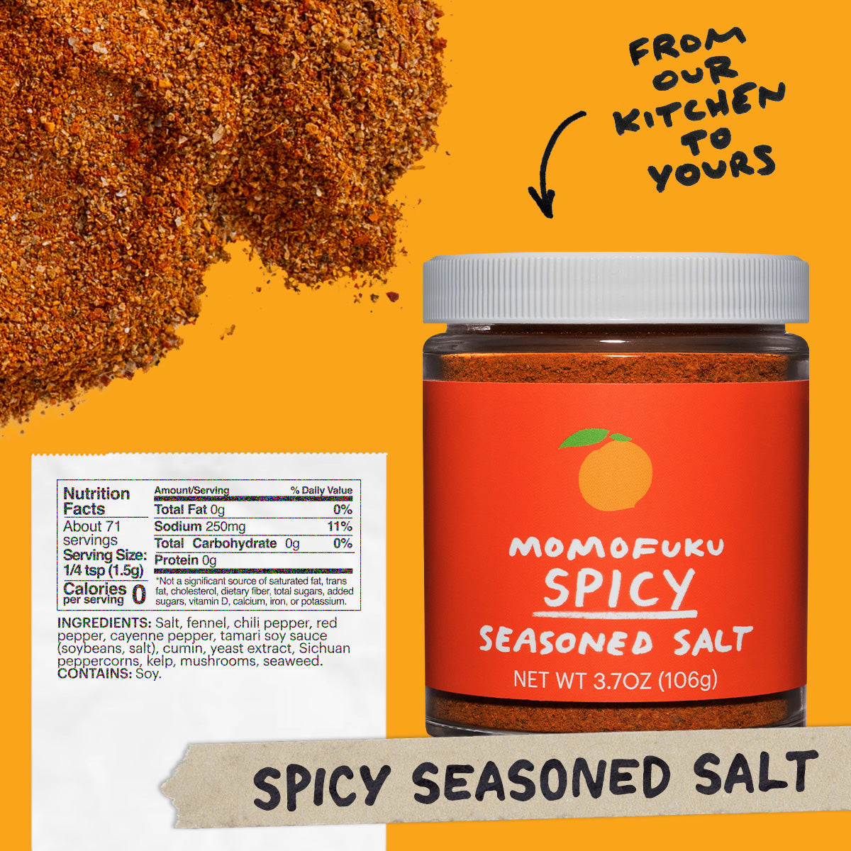 Momofuku – Spicy Seasoned Salt – 3.7 oz (106 g)