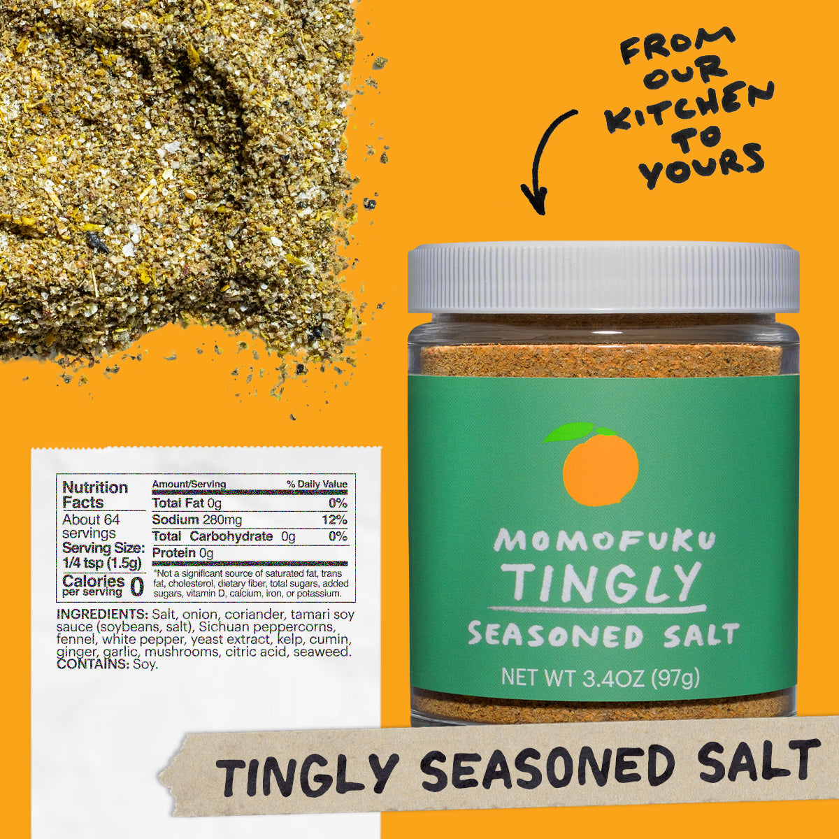 Momofuku – Tingly Seasoned Salt – 3.4 oz (97 g)