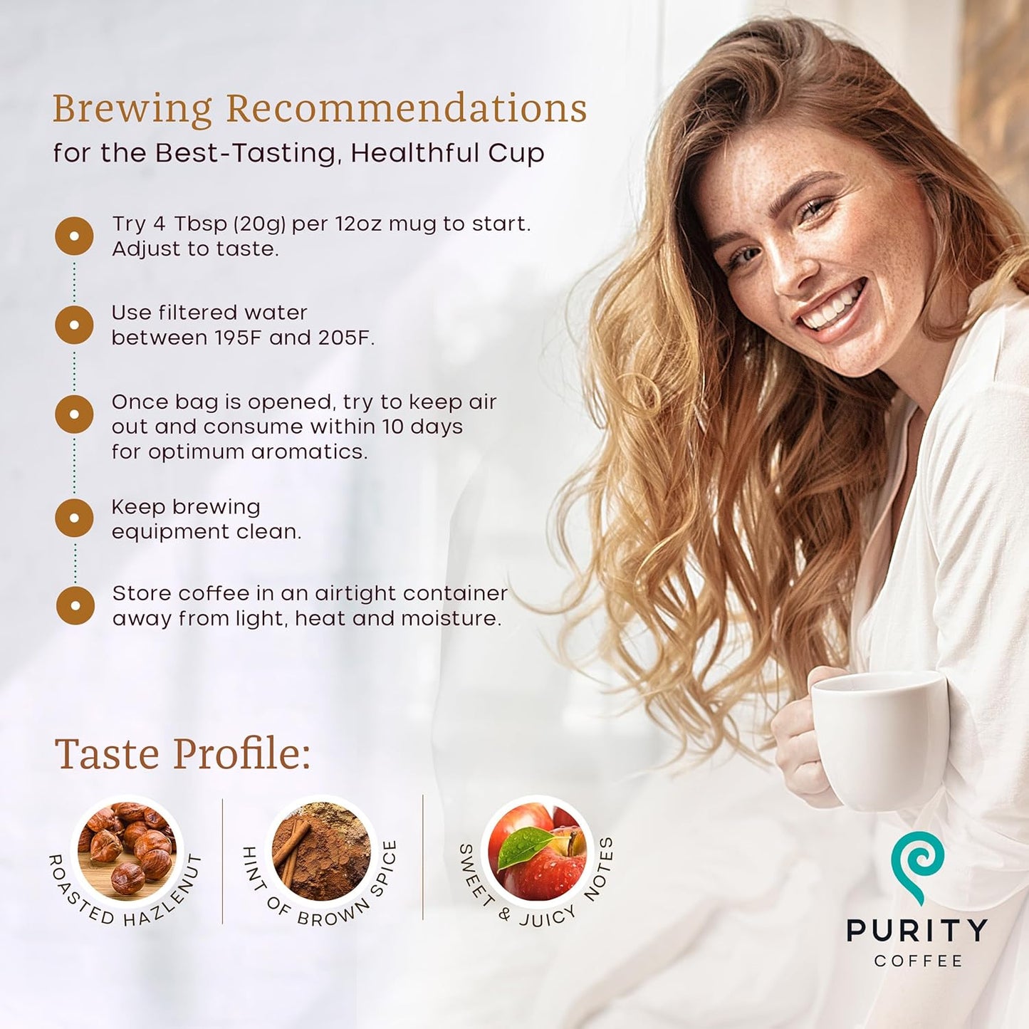 PURITY COFFEE PROTECT High Antioxidant Light-Medium Roast Ground (340g Bag) | Specialty-Grade USDA Organic Arabica Blend | Third Party Tested for Mold, Mycotoxins & Pesticides