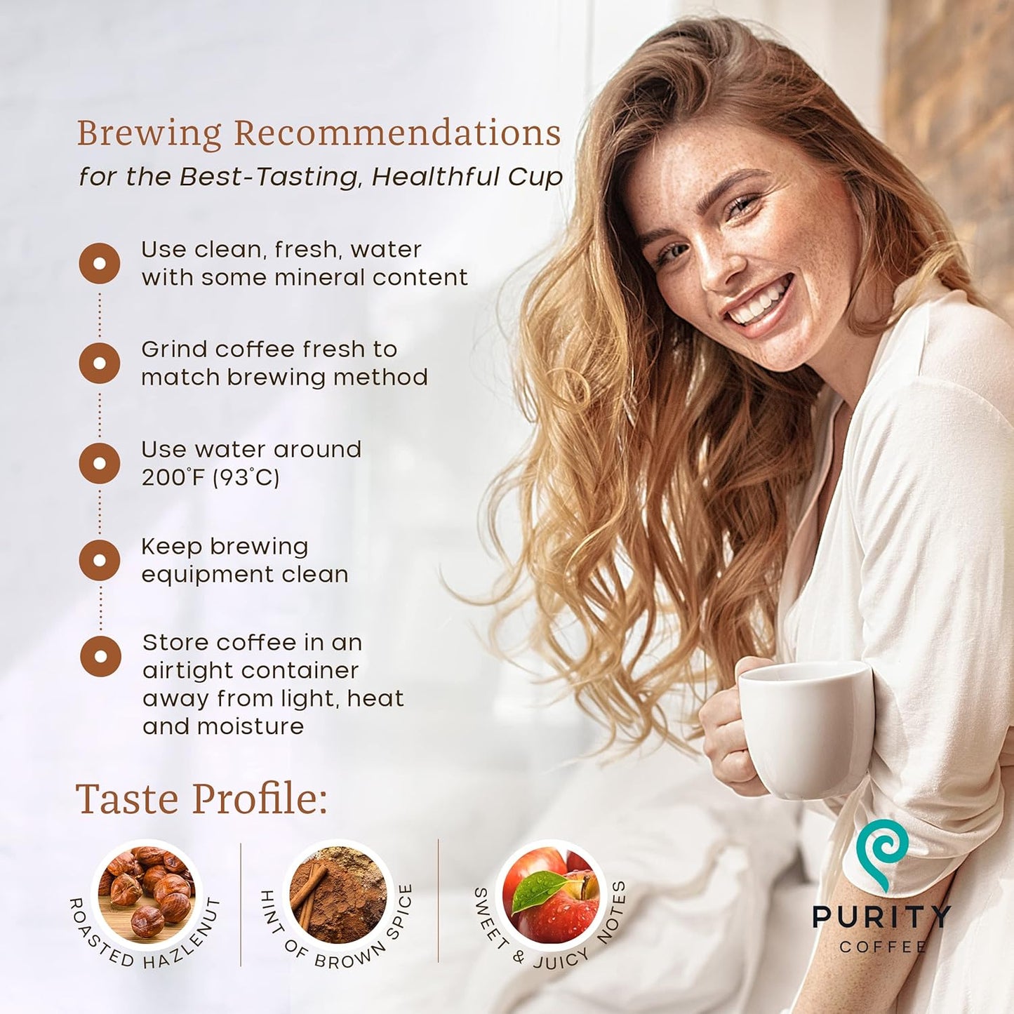 PURITY COFFEE PROTECT High Antioxidant Light-Medium Roast Whole Bean (340g Bag) | Specialty-Grade USDA Organic Arabica Blend | Third Party Tested for Mold, Mycotoxins & Pesticides