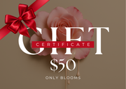 Chèque-cadeau Only Blooms Beauty – Carte-cadeau de 50 $