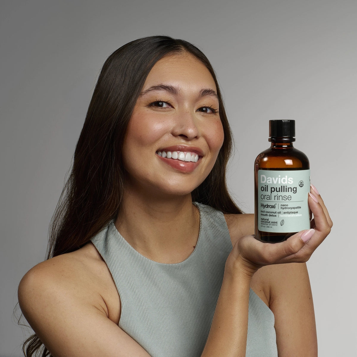 Davids Hydroxi™ Oil Pulling Oral Rinse with Nano Hydroxyapatite / 9oz
