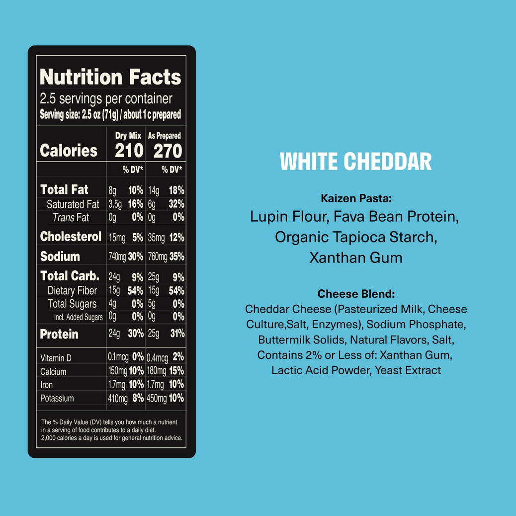 Kaizen White Cheddar Protein Mac & Cheese
