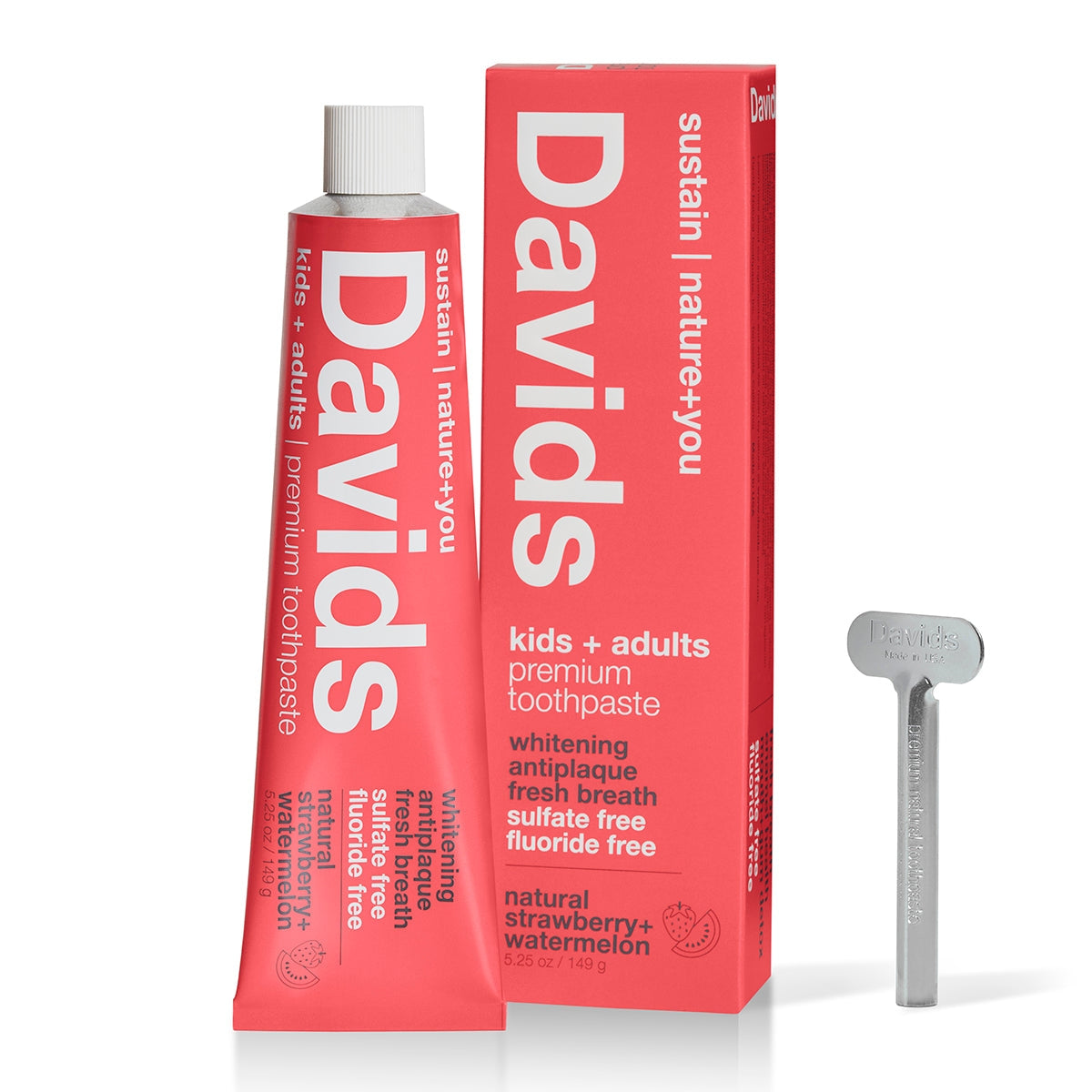 Davids Kids+Adults Premium Toothpaste/Strawberry Watermelon