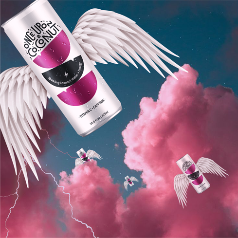 Eau de coco pétillante + Énergie – Once Upon a Coconut – 320 ml