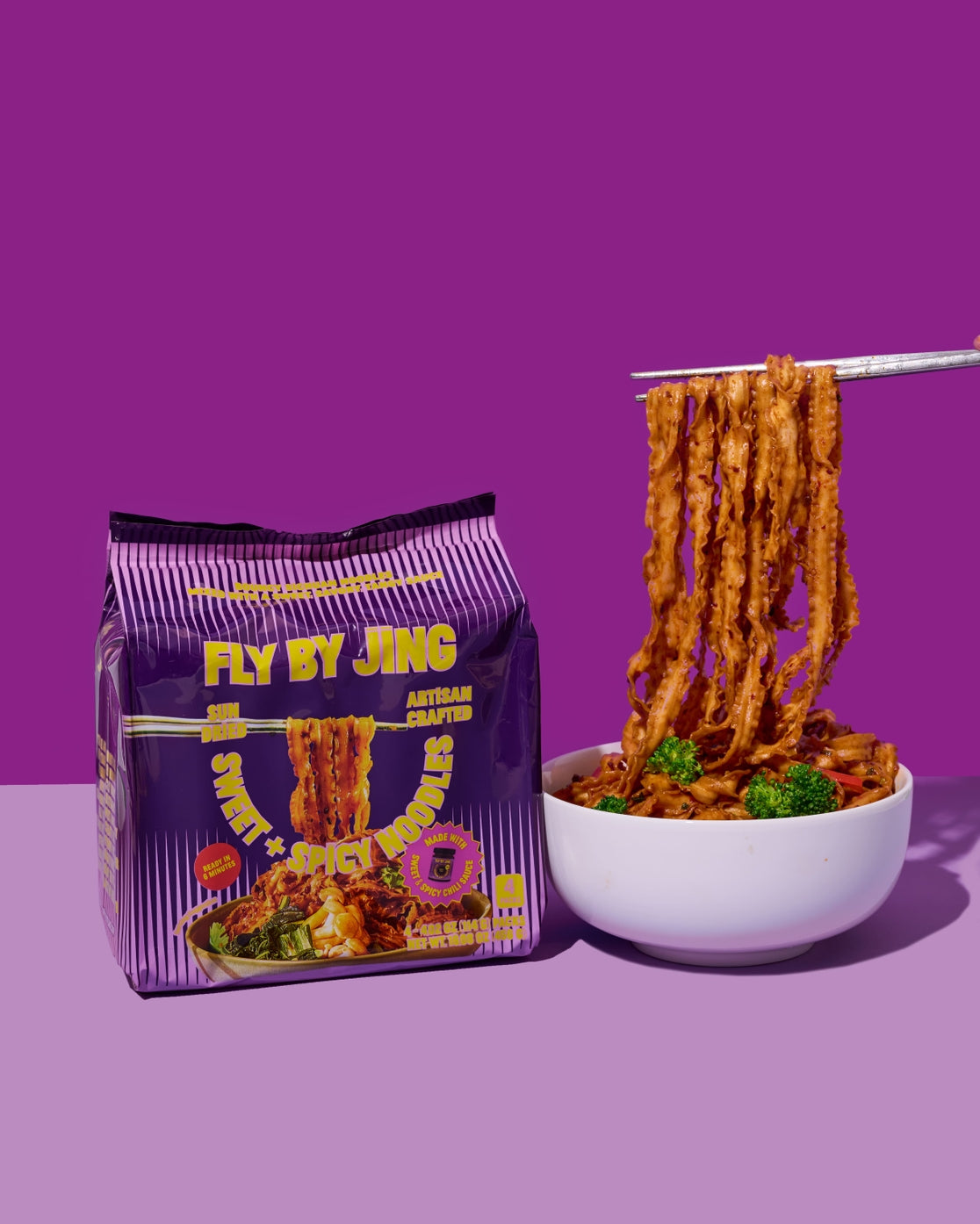 Fly By Jing – Sweet + Spicy Noodles – 4-Pack