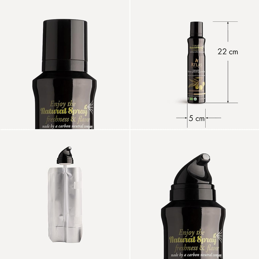 Atlas Olive Oils Organic Extra Virgin Olive Oil Spray – 160 mL