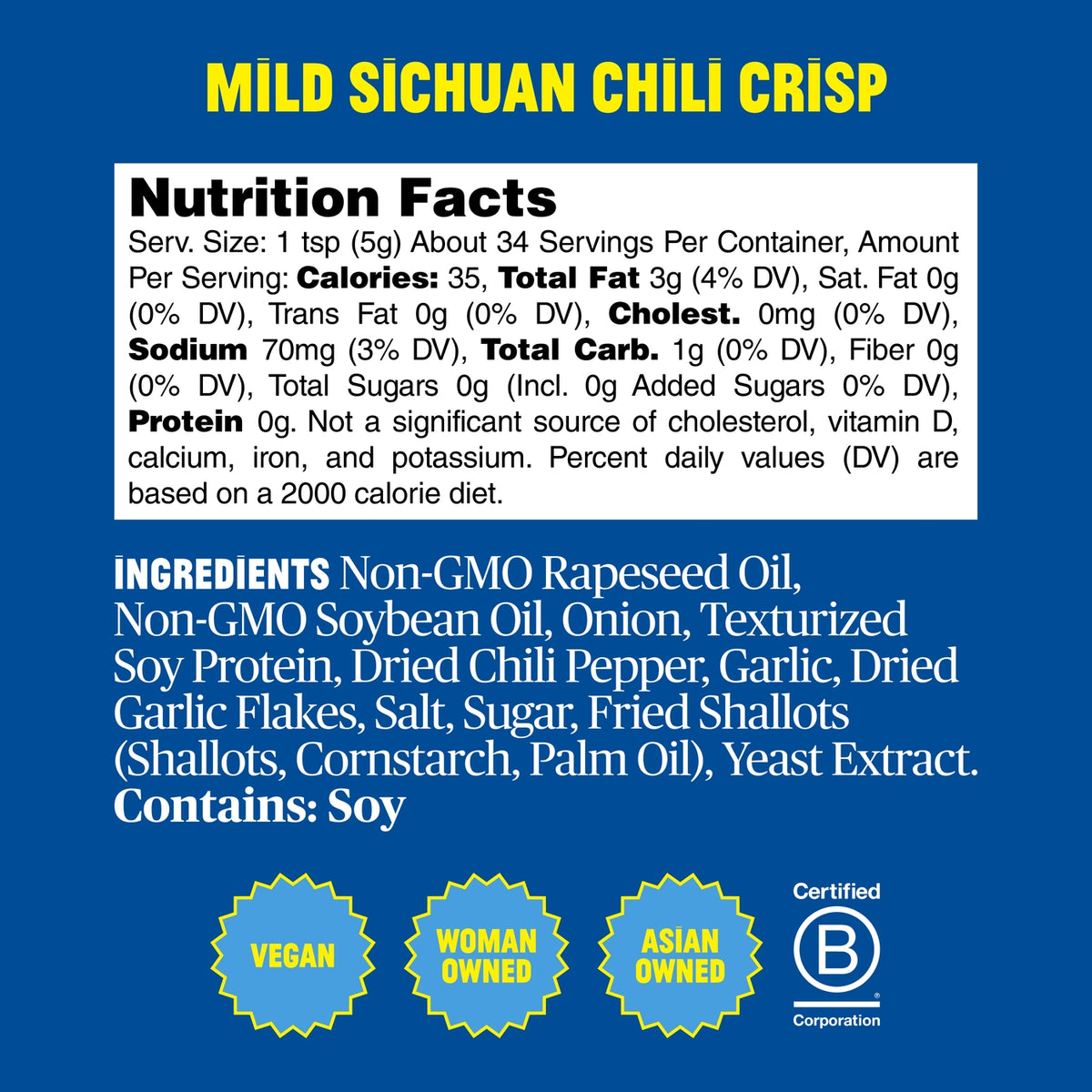 Fly By Jing – Mild Sichuan Chili Crisp – 6 oz