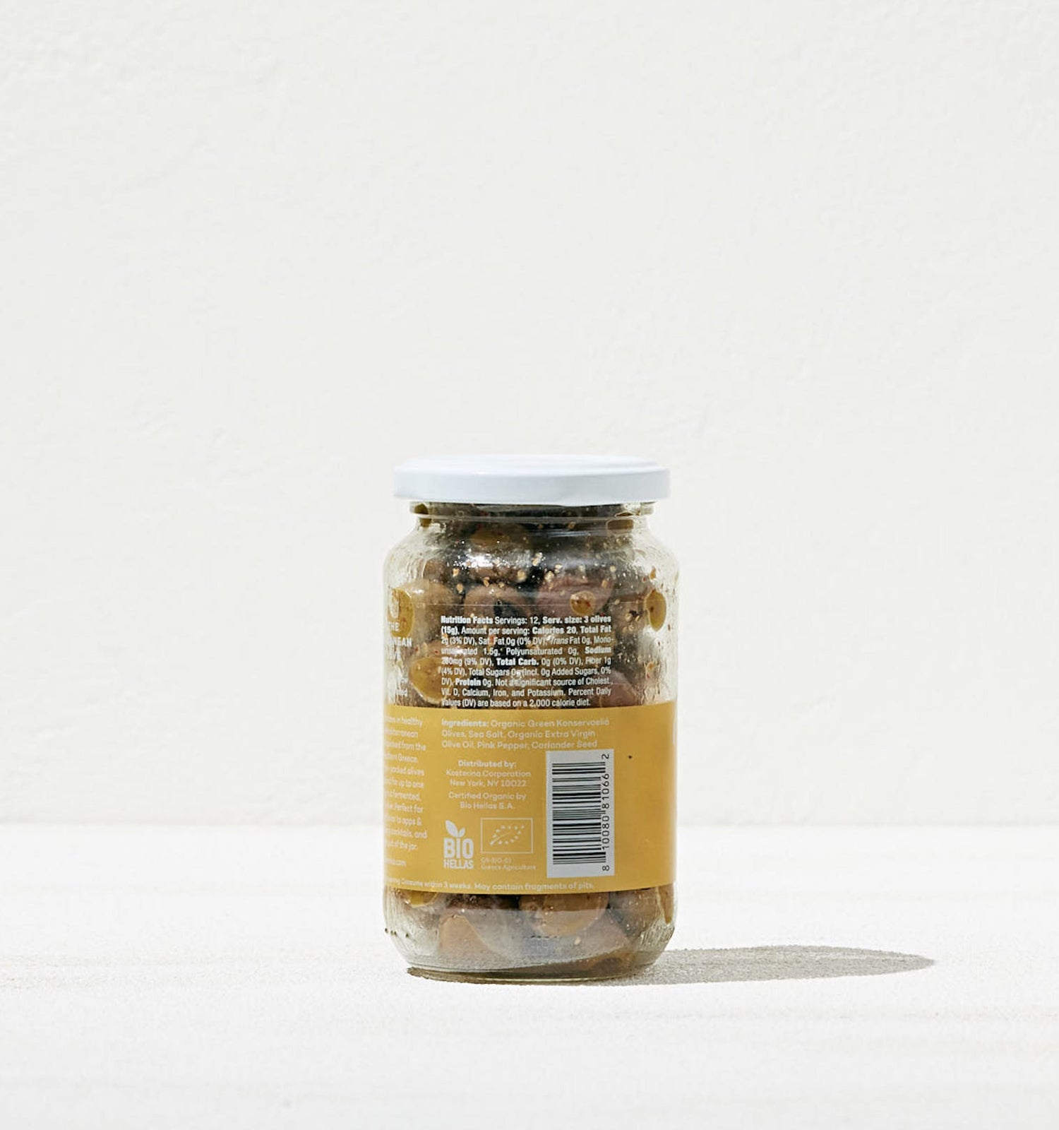 Olives vertes Kosterina à la coriandre et au poivre rose