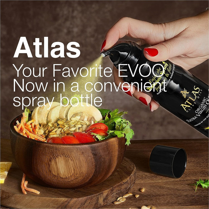 Atlas Olive Oils Organic Extra Virgin Olive Oil Spray – 160 mL