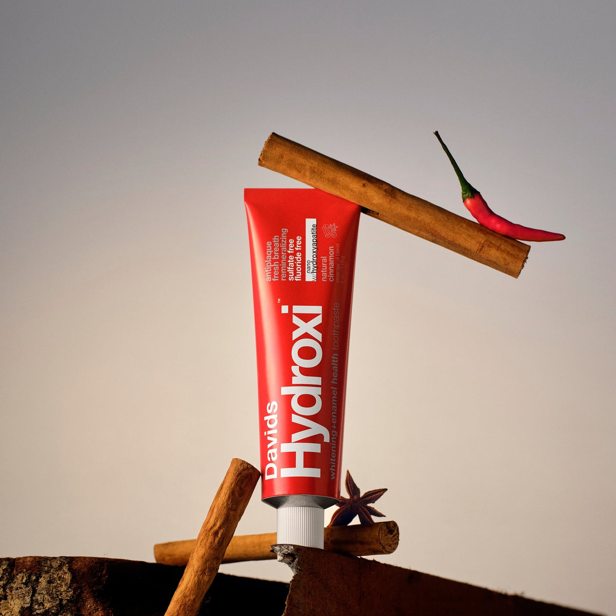Davids Hydroxi™ Whitening+Enamel Health Nano Hydroxyapatite Premium Toothpaste / Cinnamon
