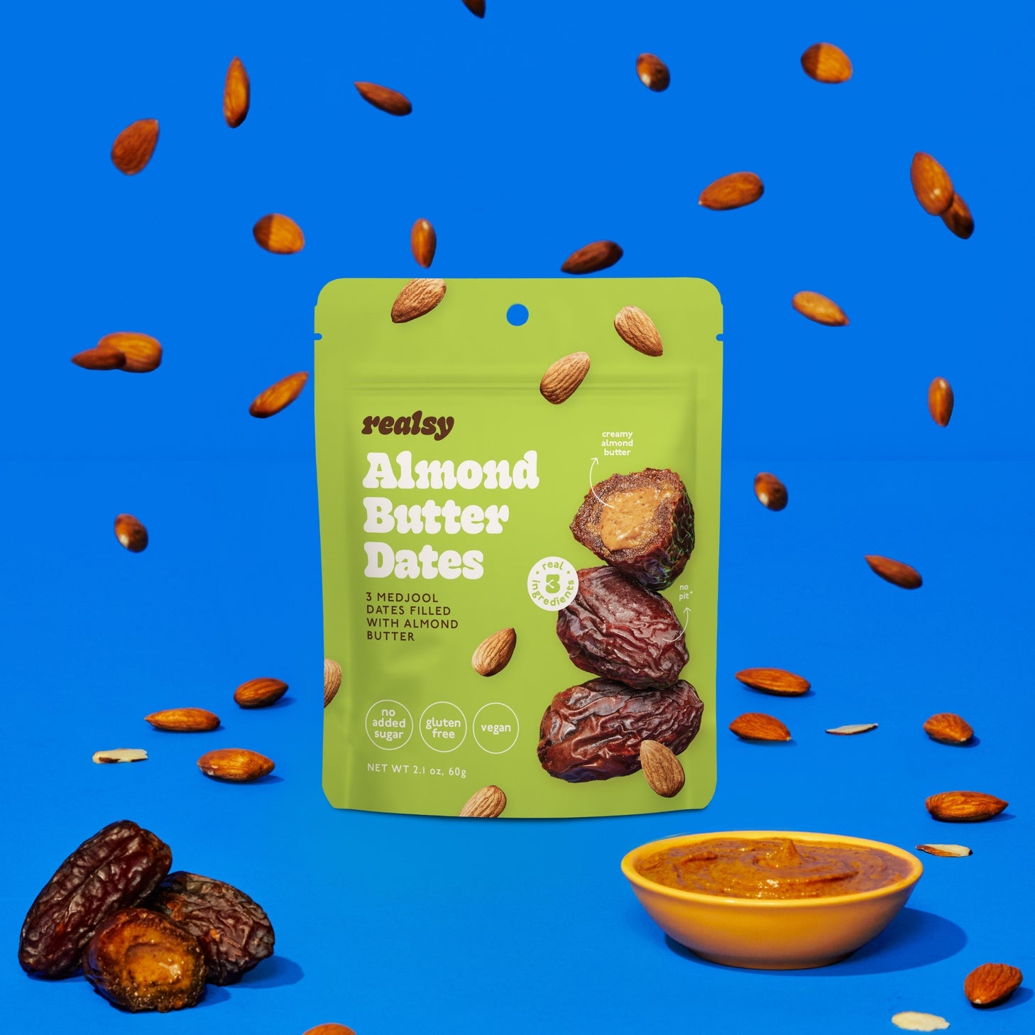 Almond Butter Dates Snack Packs – Realsy – 10 Pack