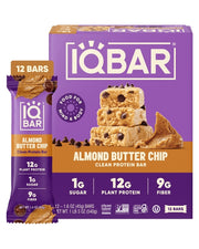 IQBAR Almond Butter Chip — 12-bar box