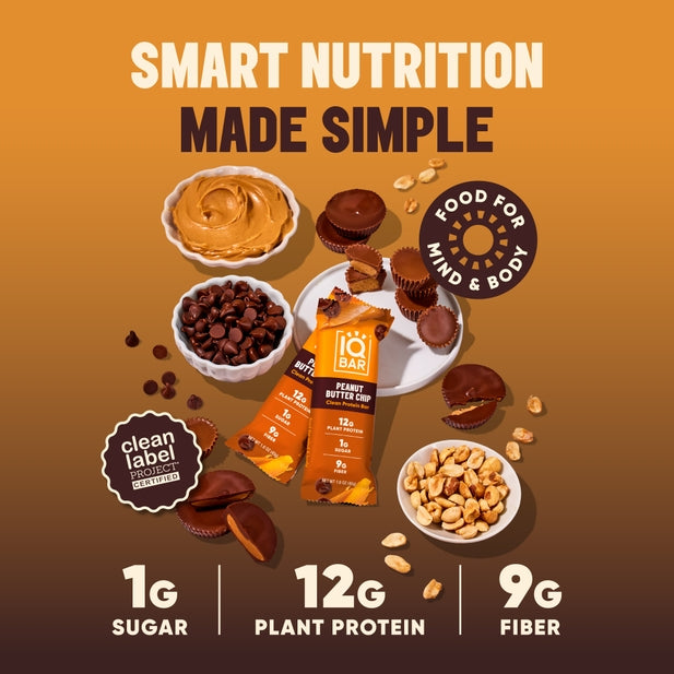 IQBAR Peanut Butter Chip — 12-bar box