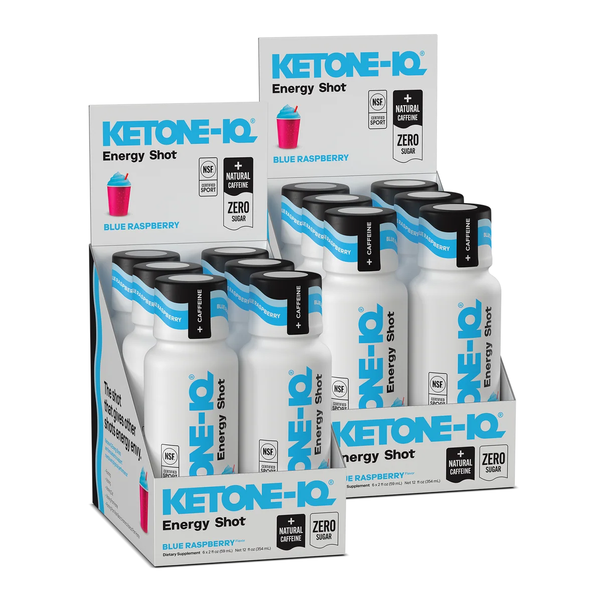 Ketone-IQ +Caffeine Shot, Blue Raspberry