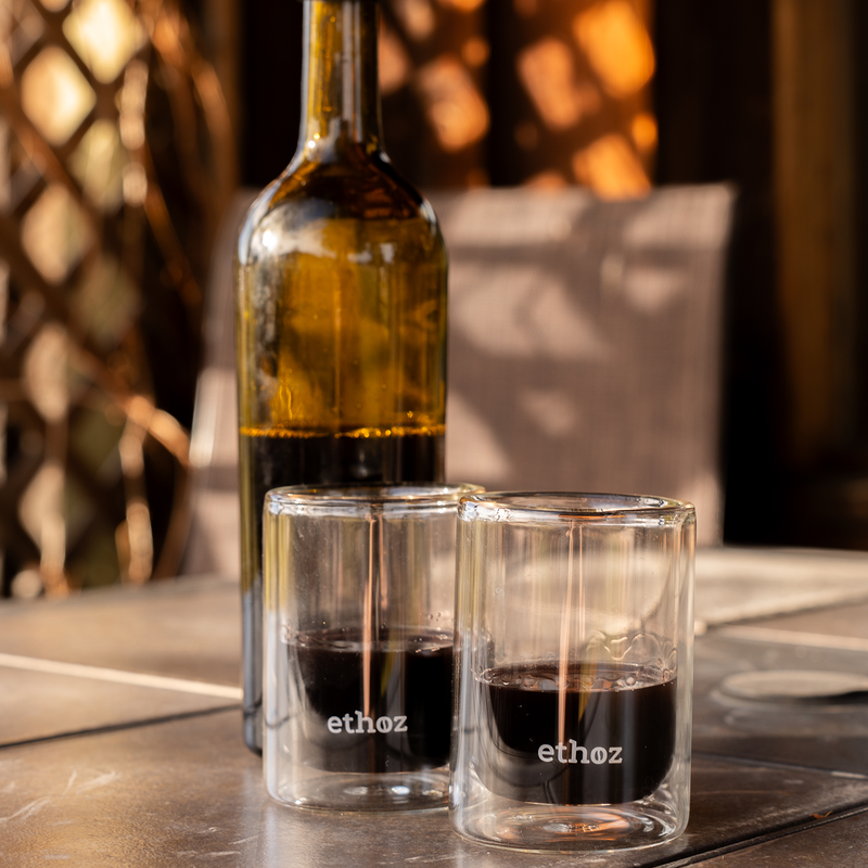 Ethoz Double Wall Glass Cups - 8oz Set of 2