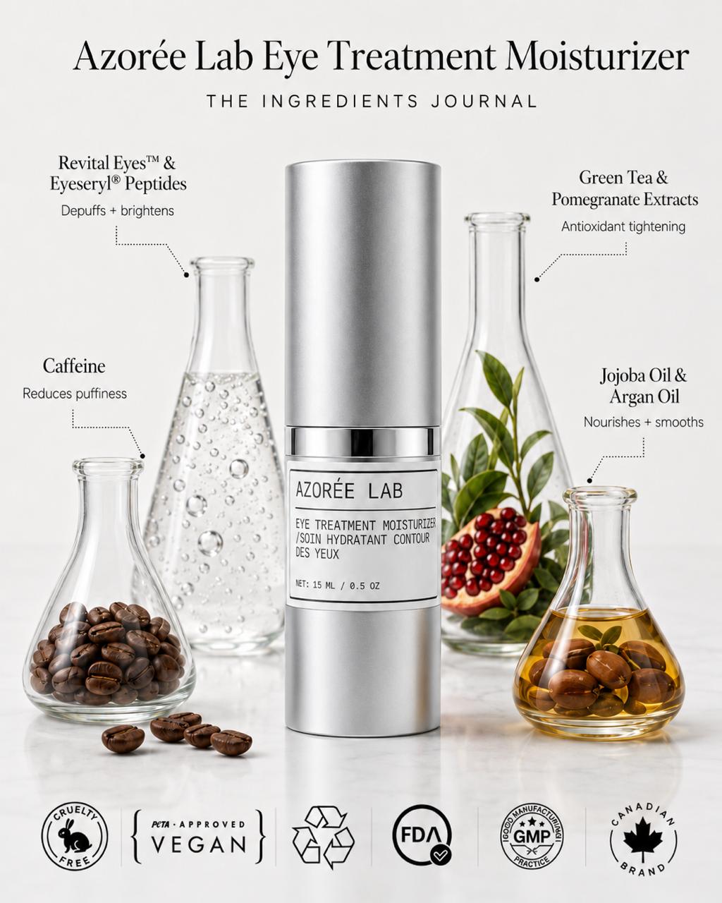 AZORÉE LAB Eye Treatment Moisturizing Cream // Prickly Pear Extract + Caffeine