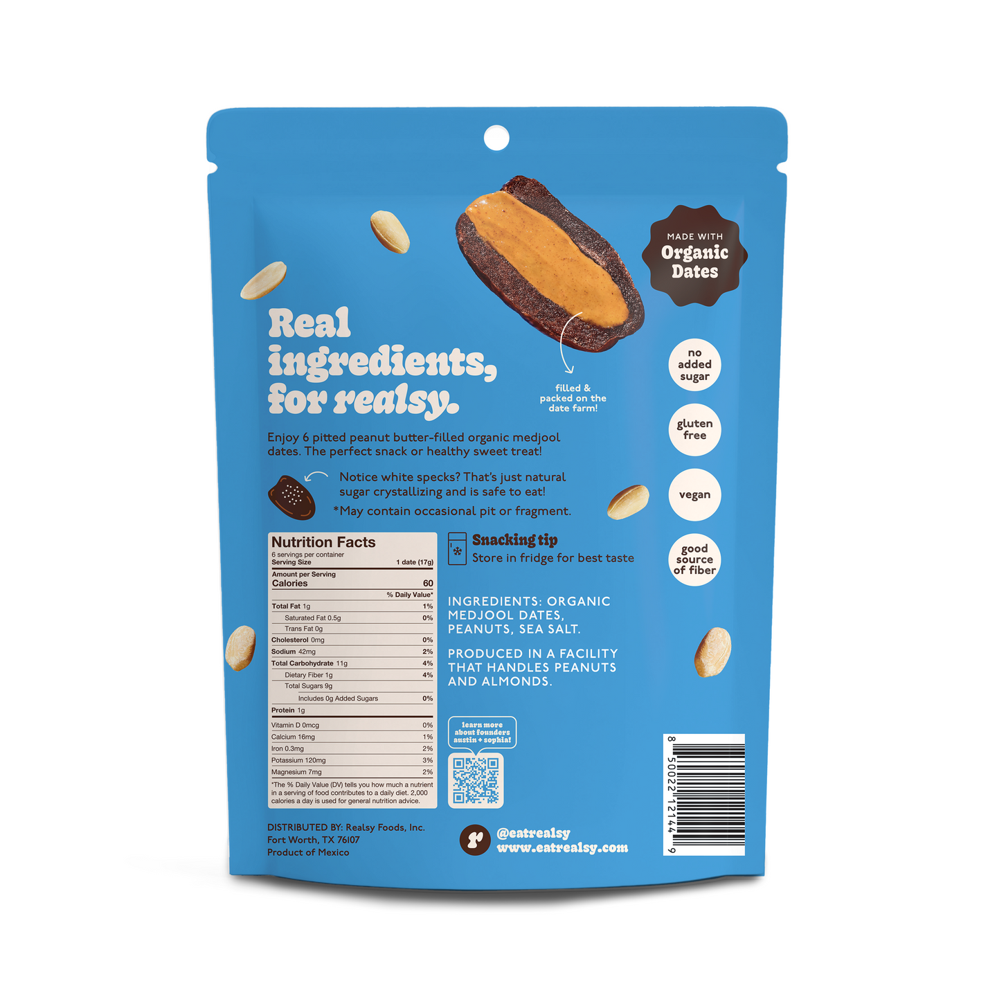 Peanut Butter Dates Snack Packs – Realsy – 10 Pack