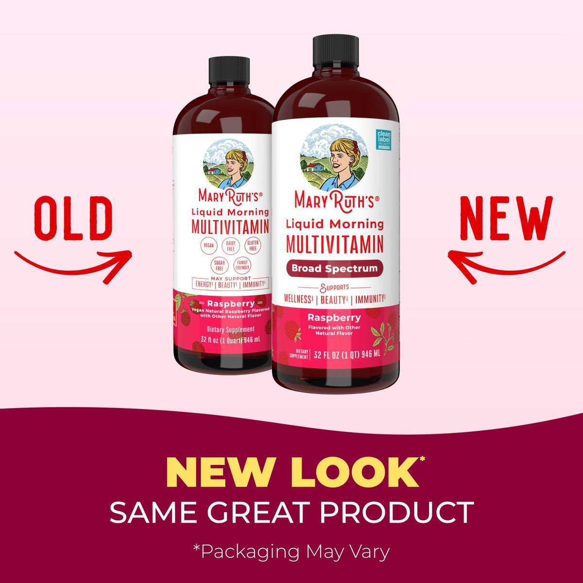 MaryRuth’s Liquid Morning Multivitamin — Raspberry, 32 fl oz — product information