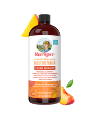 MaryRuth’s Liquid Morning Multivitamin + Hair Growth — Peach Mango, 30 fl oz — packaging