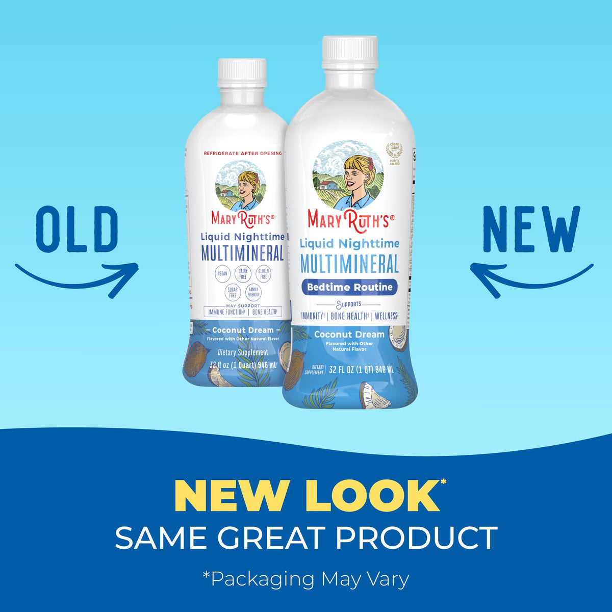 MaryRuth’s Liquid Nighttime Multimineral (Coconut) — Coconut, 32 fl oz — product information