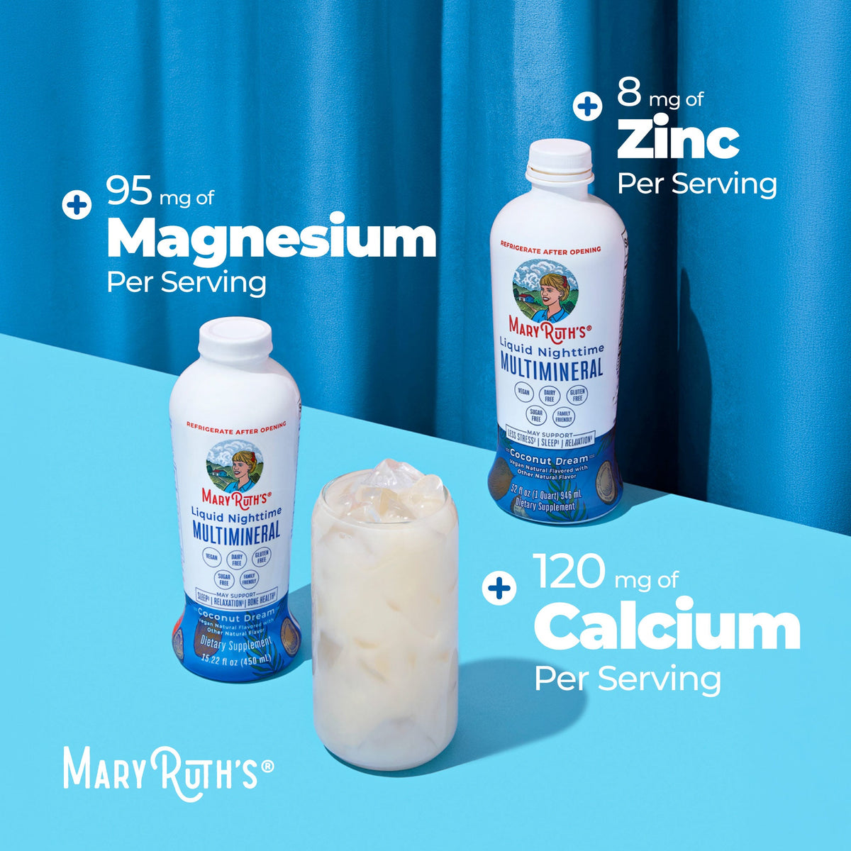 MaryRuth’s Liquid Nighttime Multimineral (Coconut) — Coconut, 32 fl oz — product information