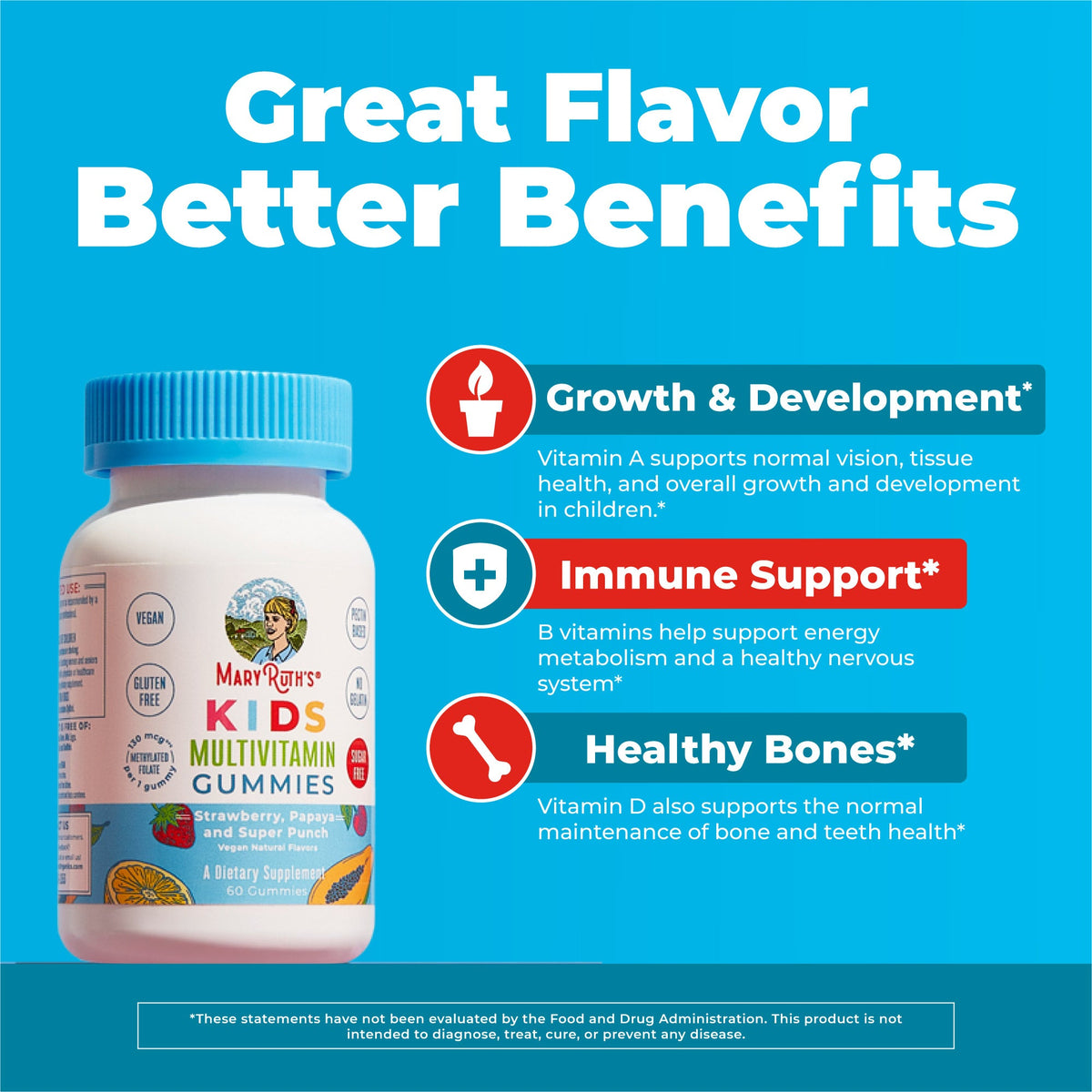 MaryRuth’s Kids Multivitamin Gummies — 60 Gummies — product information
