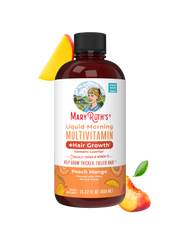 MaryRuth’s Liquid Morning Multivitamin + Hair Growth — Peach Mango, 15 fl oz — packaging