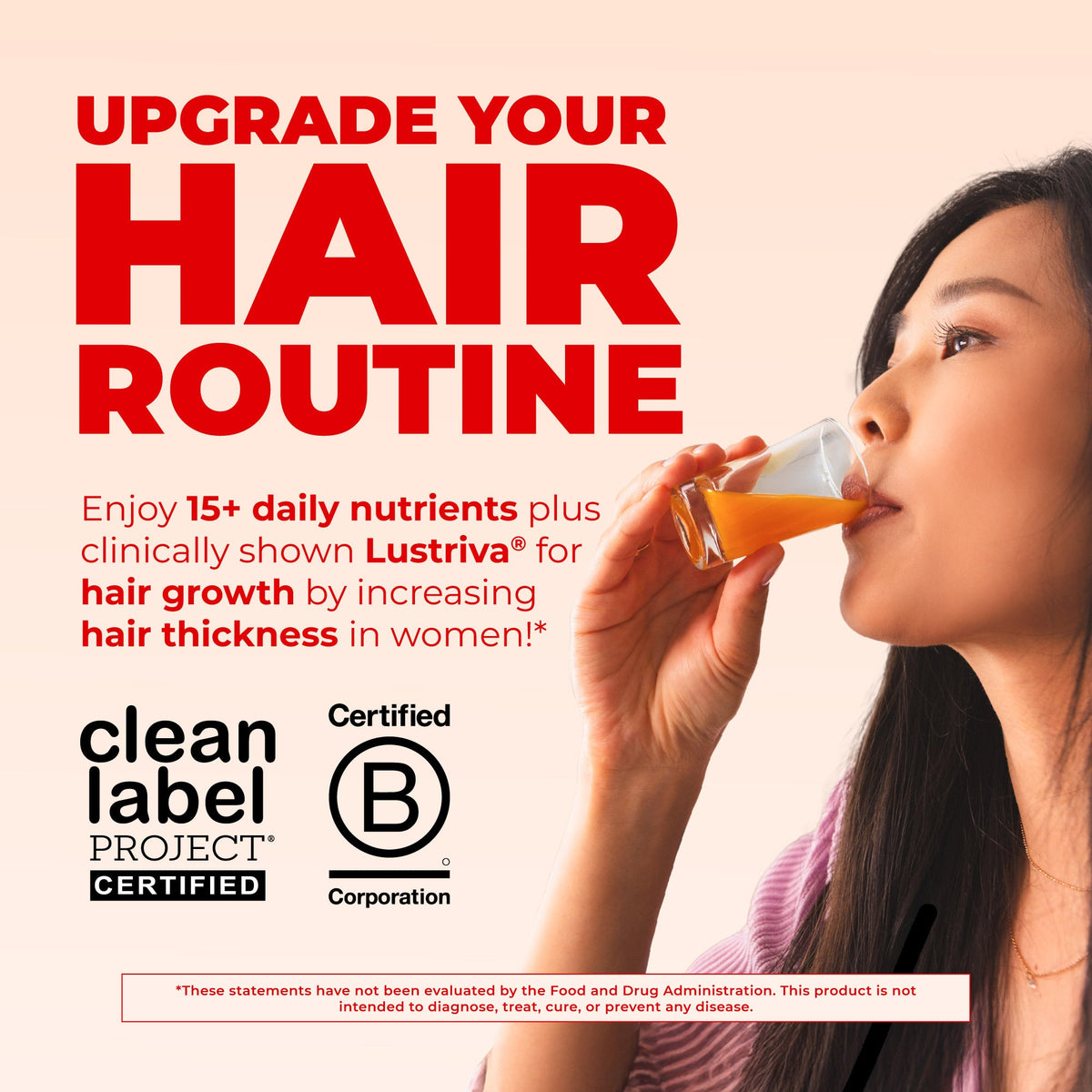MaryRuth’s Liquid Morning Multivitamin + Hair Growth — Peach Mango, 15 fl oz — product information