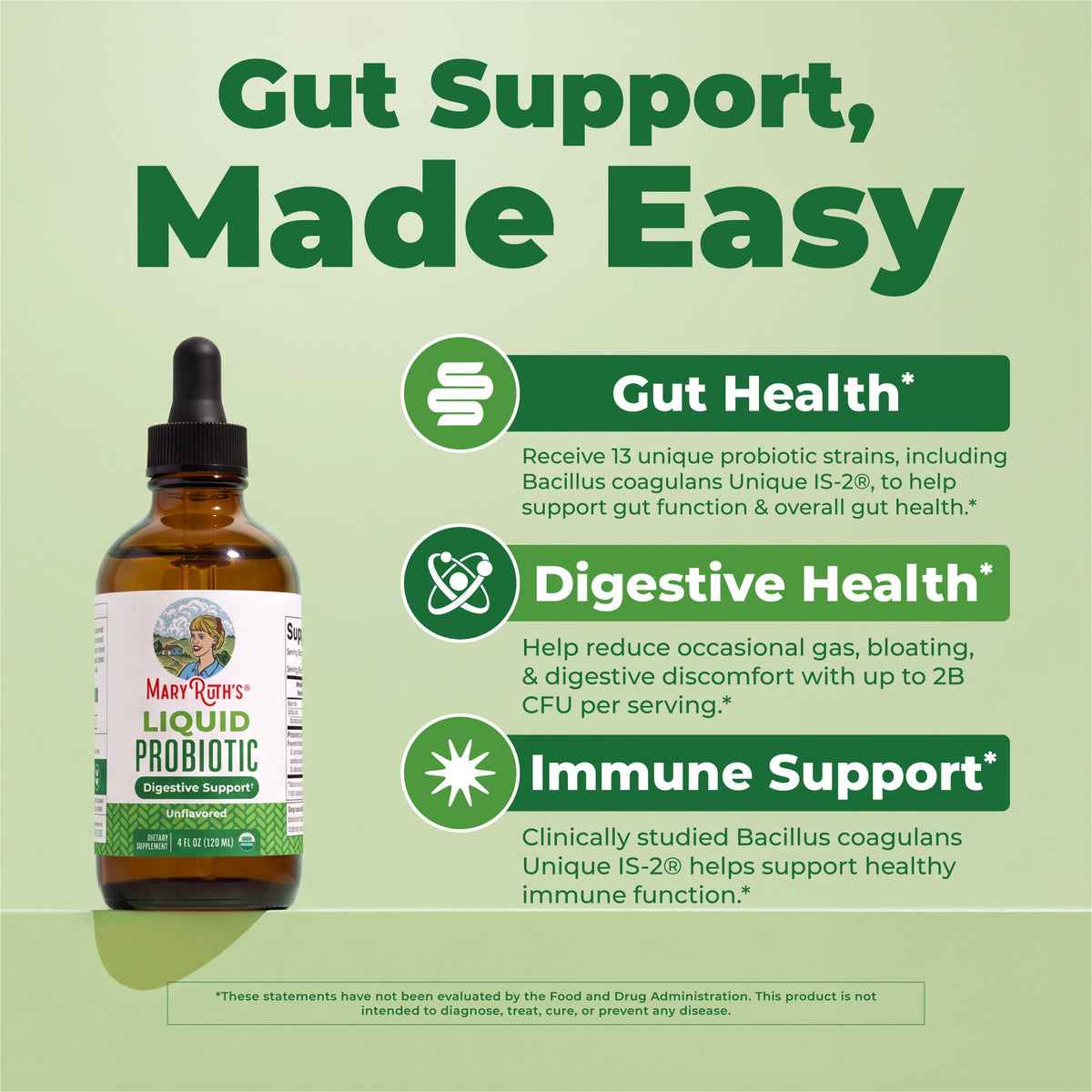 MaryRuth’s Organic Liquid Probiotic — Unflavored, 4 fl oz — product information