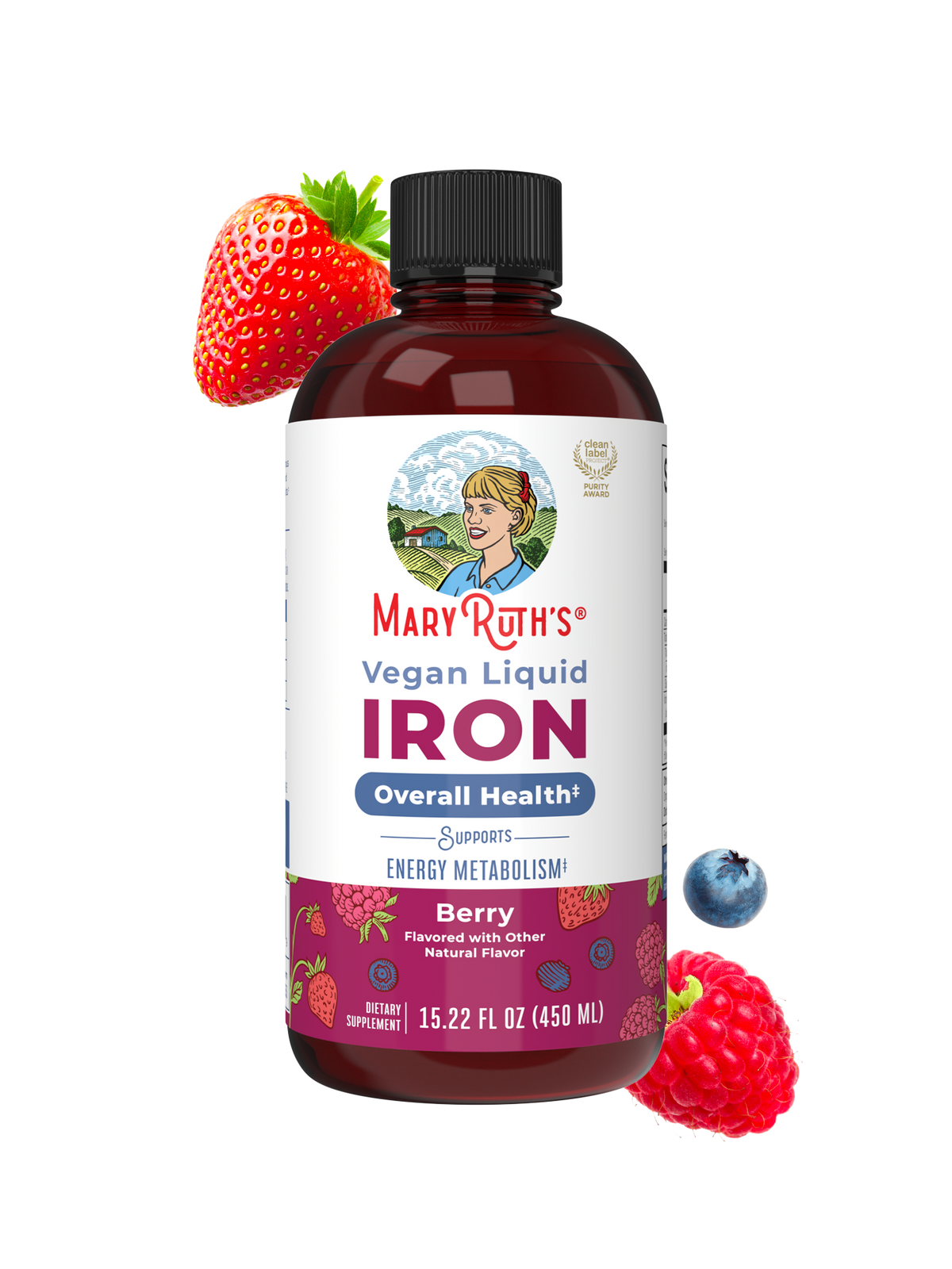 MaryRuth’s Liquid Iron — Berry, 15 fl oz — packaging