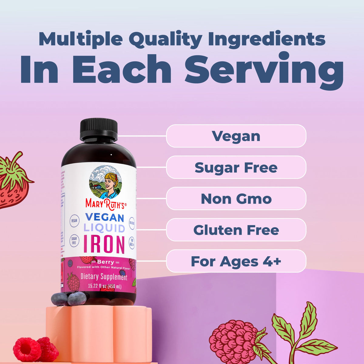 MaryRuth’s Liquid Iron — Berry, 15 fl oz — product information