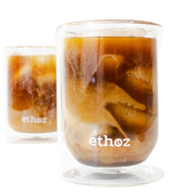 Ethoz Double Wall Glass Cups - 8oz Set of 2